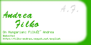 andrea filko business card